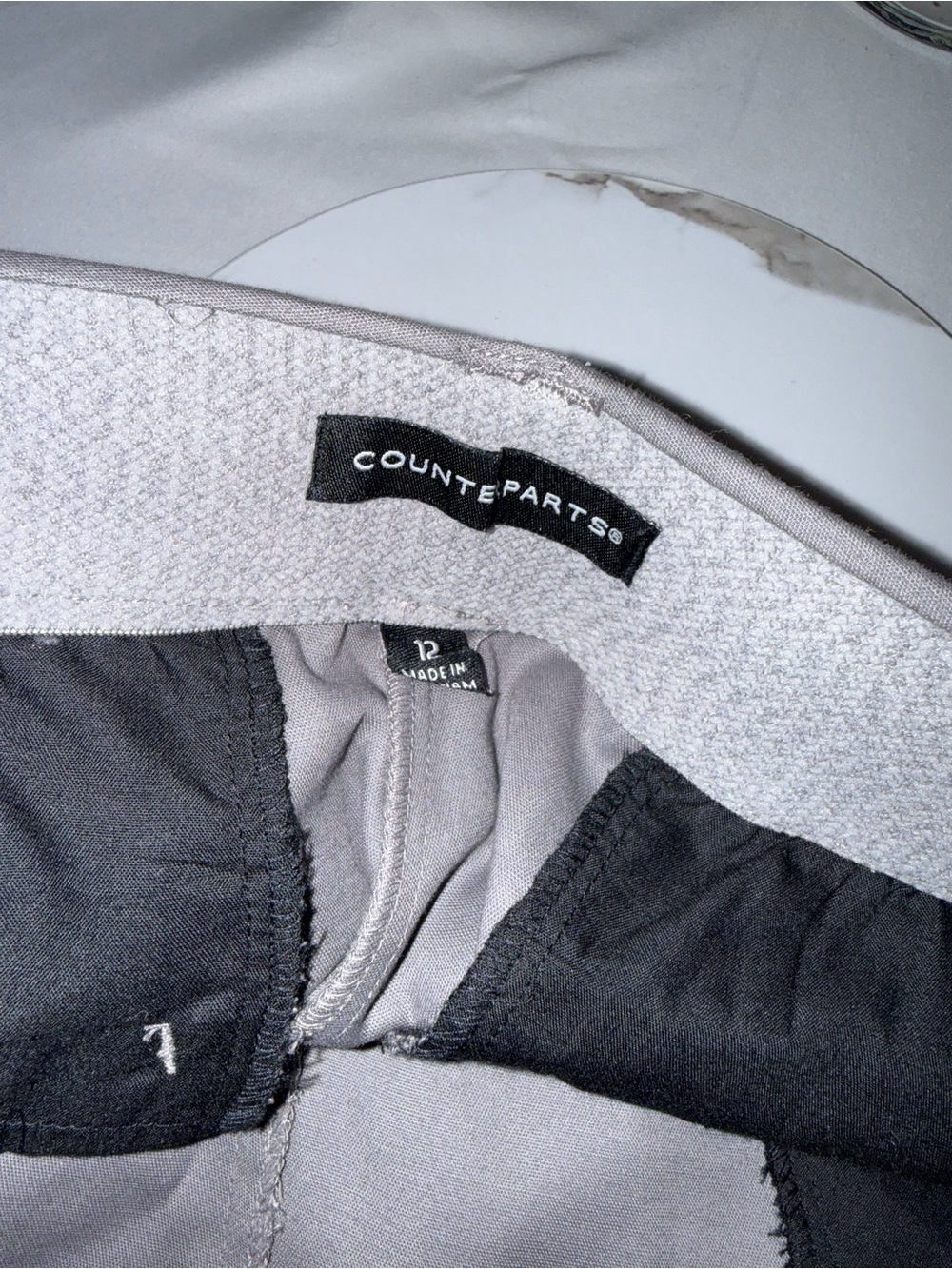 Counterparts Women's Ankle Dress Pants in Light Gray - Picture 4 of 7